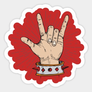 Rock 'N' Roll Hand Sticker